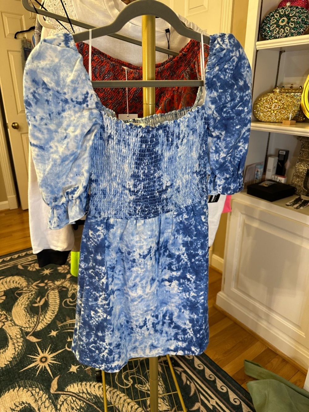 Reformation Tie-Dye Linen Mini Dress NWOT - Picture 5 of 8